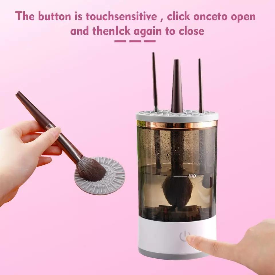 USB Rechargeable Brush Cleaner Electric Automatic Silicone Makeup Brush Cleaner for Makeup Tools