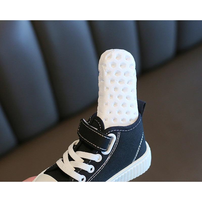 Children's Canvas Shoes - New Spring/Autumn High-Top Casual Shoes for Boys, Slip-Resistant Skate Shoes for Girls, Soft-Soled Shoes for Toddlers