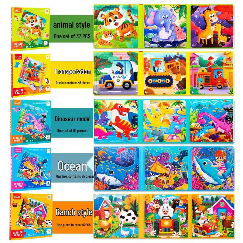 Educational Matching Cards & Toddler Puzzles: Brain-Teasers for Kids 1-3 Years - Early Learning Toy for Boys & Girls
