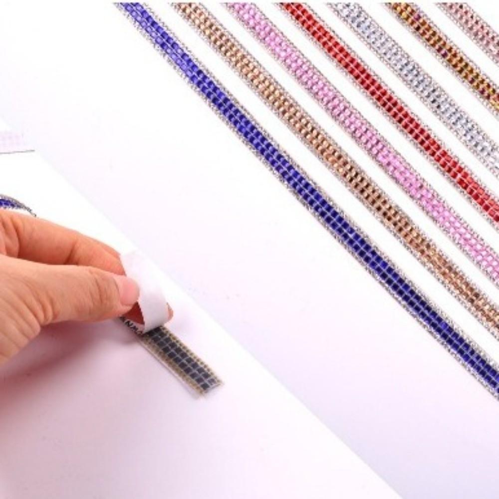 Bordo Termoadesivo Quadrato Cristallo Strass Bordo Strass Fai da Te Nastro Hot Fix Applicazione Termofusibile Abbigliamento Fai da Te