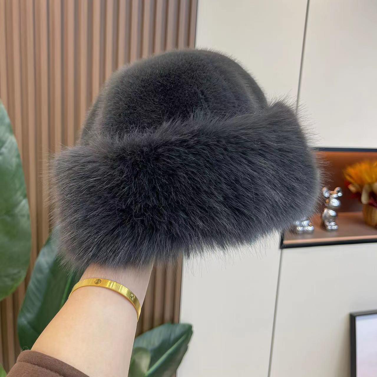 

Зимний женский берет корейской версии, теплая вязаная шерстяная шапка, британская шляпа художника, монгольская шапка, плюшевая шапка, женская толстая, теплая и модная, рыболовная