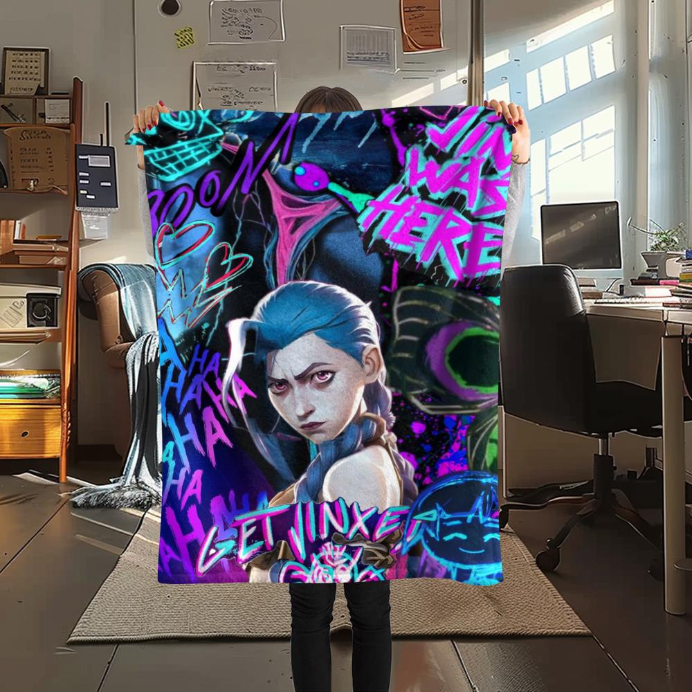 Jinx Print Flannel Blanket, High Quality Comfortable for All Seasons, Home Decor, Warmth and Comfort, Perfect for Christmas Gifts51