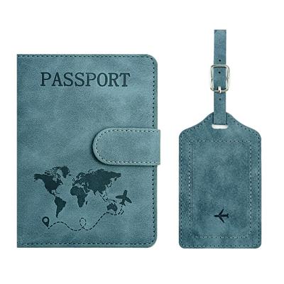 TARATI Passport PU Storage Lightweight and Travel Passport Cover with Card Holder and Name Marine Blue Case, Anti-Skimming, Material, Multi-Function