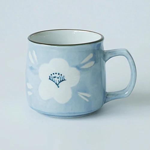Hand-painted Ceramic Tea Mugs Unique Japanese Antiquity Style Sake Coffee Cups, 8.5oz Mini Breakfast Mug Special Gift for Friend