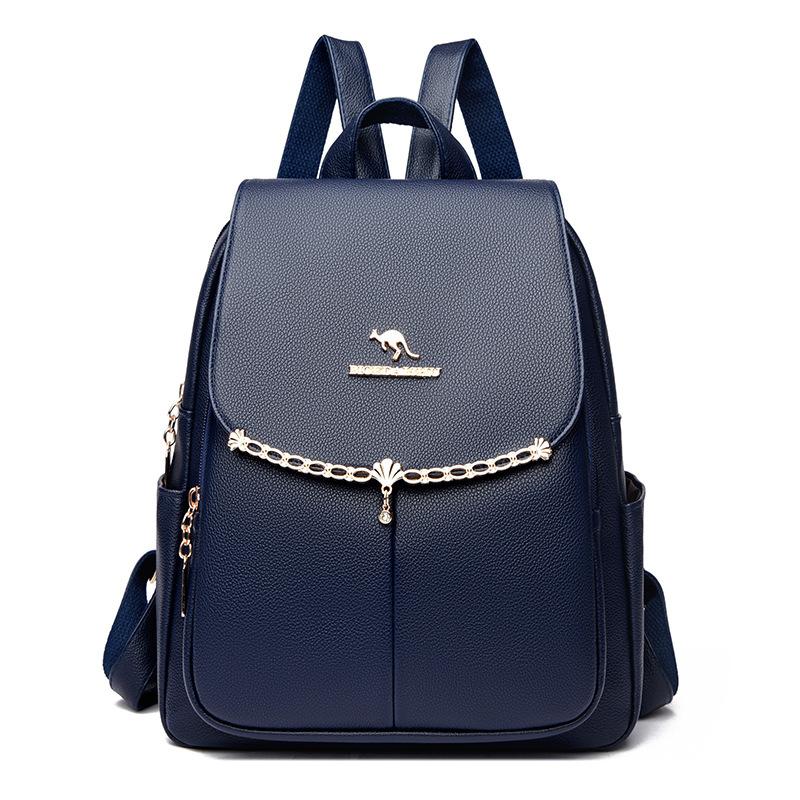 Jednobarevný dámský batoh středního věku s velkou kapacitou, taška pro matku, cestovní batoh