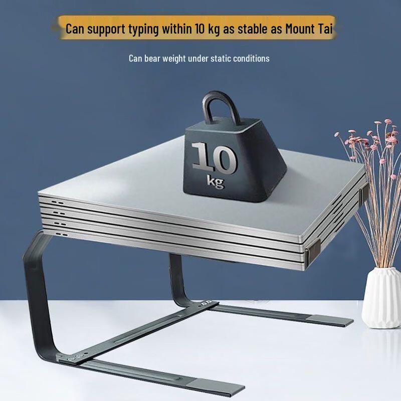 Universeller doppellagiger Aluminium-Laptopständer mit kabellosem Laden