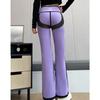 Thick Winter Pants for Women with Fleece Lining, High Waist Warm  Flare Leg Design