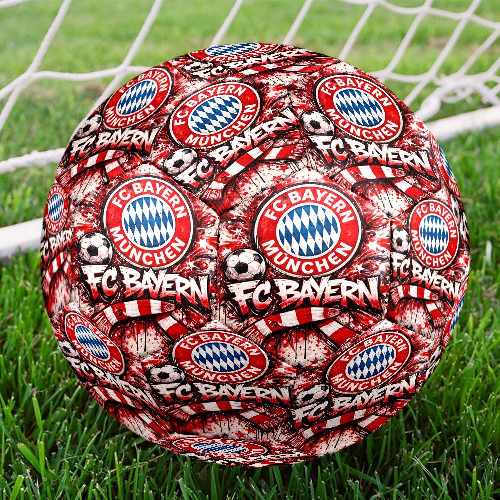Piłka Nożna FC Bayern Rozmiar 5, Standardowa Piłka Meczowa do Gry Sportowej i Treningu Drużynowego, Idealny Prezent dla Fanów Piłki Nożnej