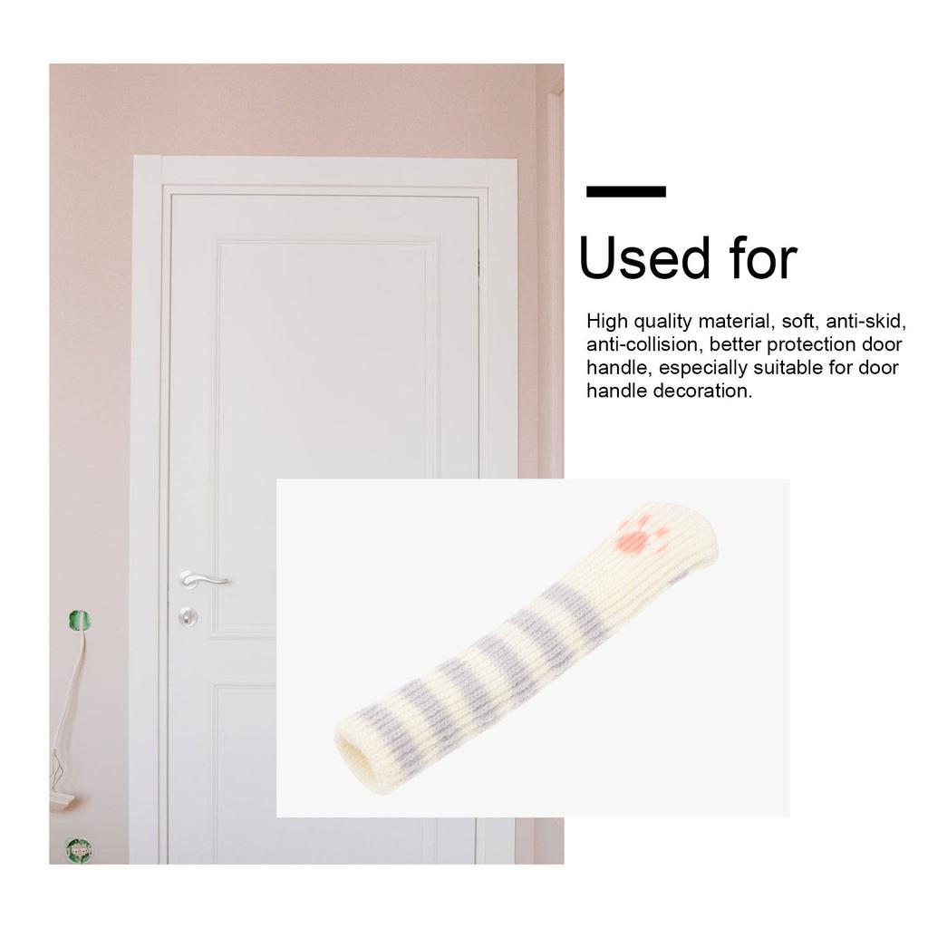 6Pcs Door Handle Protective Covers Anti-Collision Knitted Handle Protectors Safety Skid-Proof Door Knob Cover Bedroom