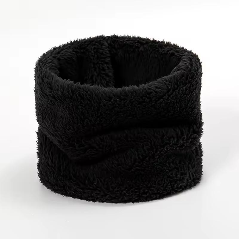 Kashmir Varm Farge Ring Vinter Skjerf Ensfarvet Plysj Tykk Utendørs Sport Menn Kvinner Halsduk Full Ansiktsmaske Skjerf