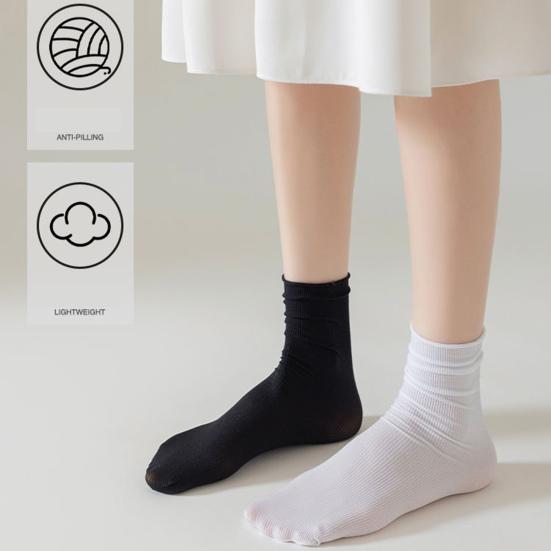 3 Women's Breathable Ice Silk Socks Pairs Crew Socks Ladies Calf