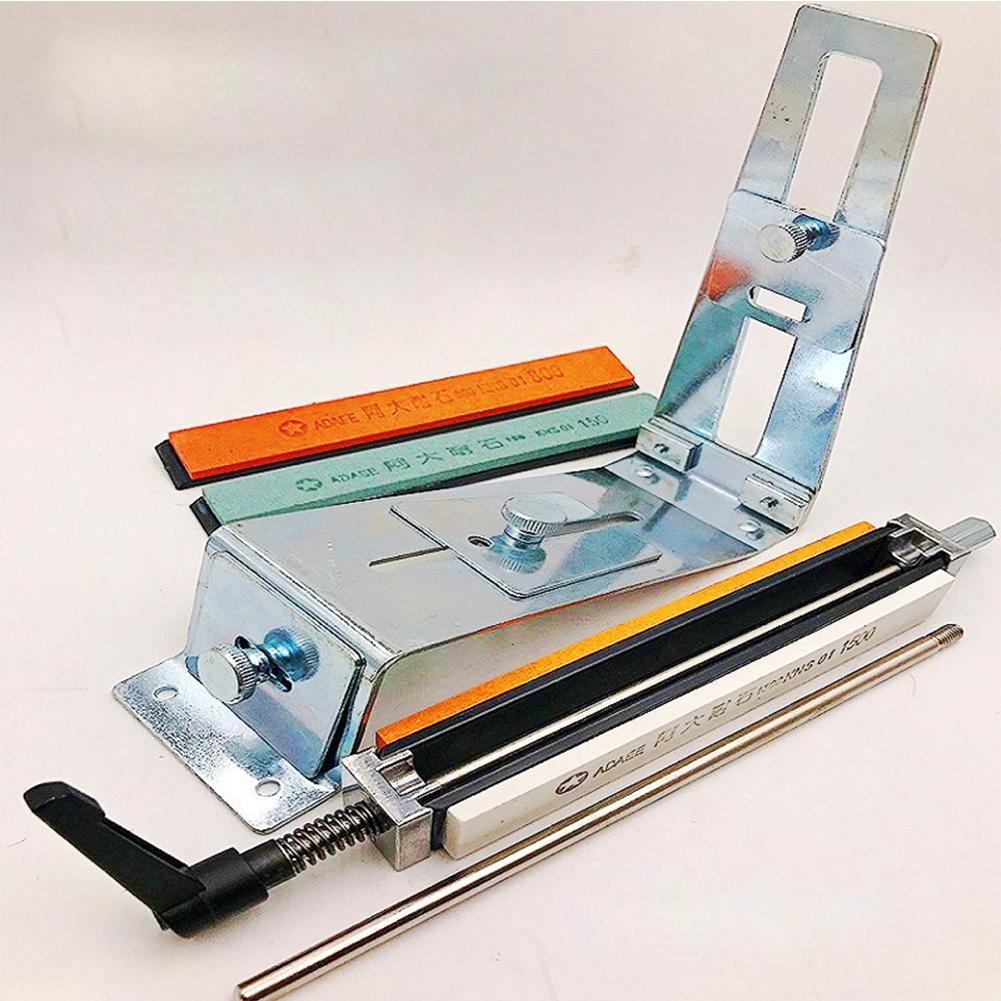 

Metal Knife Sharpener Set Sharpening Plate Fixed Angle Grindstone Household Kitchen Tool Silver #1