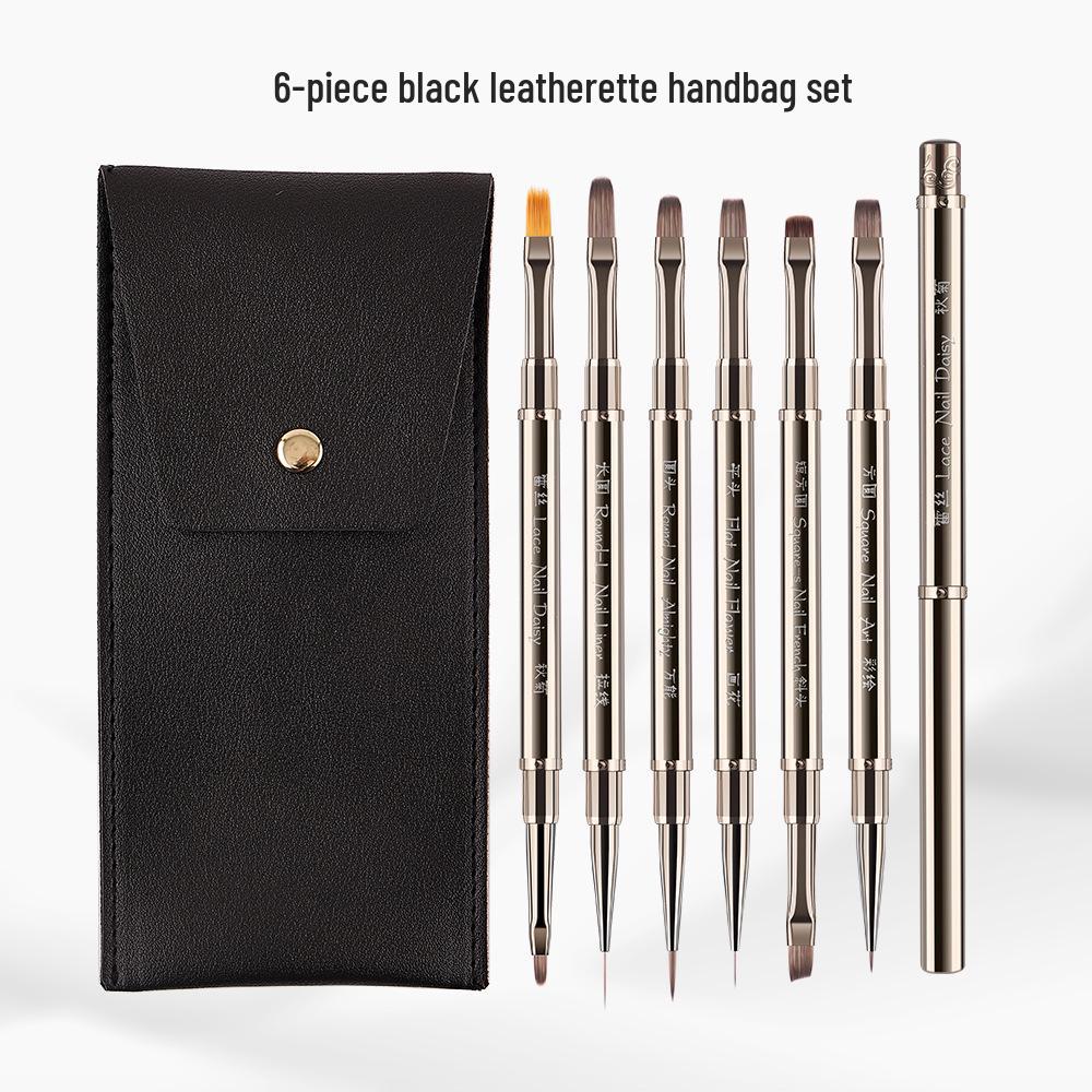 Metalowy długopis wielofunkcyjny do zdobienia paznokci, dwustronny: Liner, Malowanie, Modelowanie żelem, Rozprowadzanie, Przedłużanie