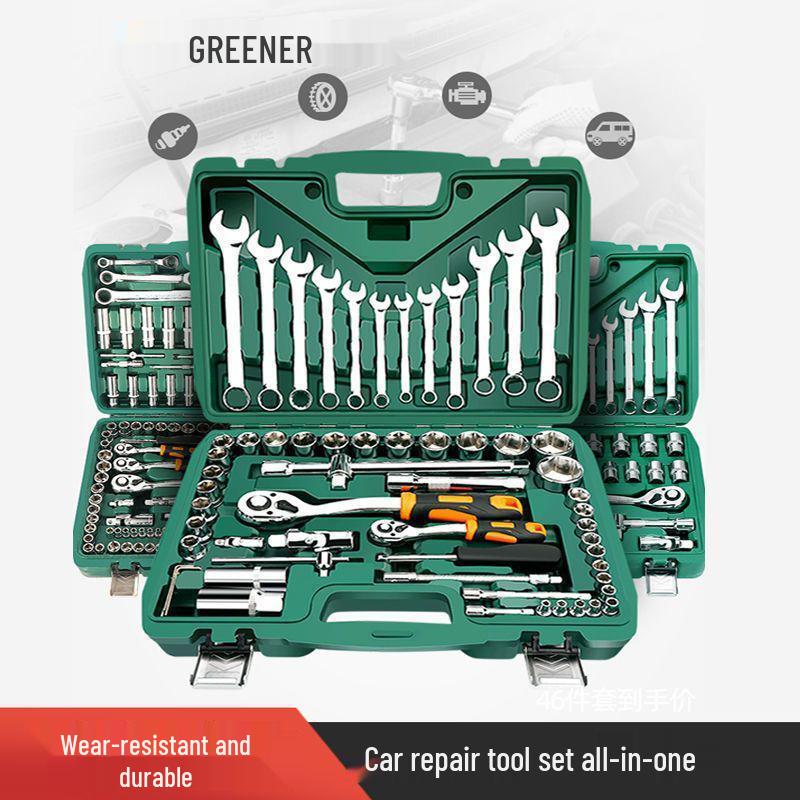 Multifunctional Automotive Ratchet Socket Wrench Tool Set