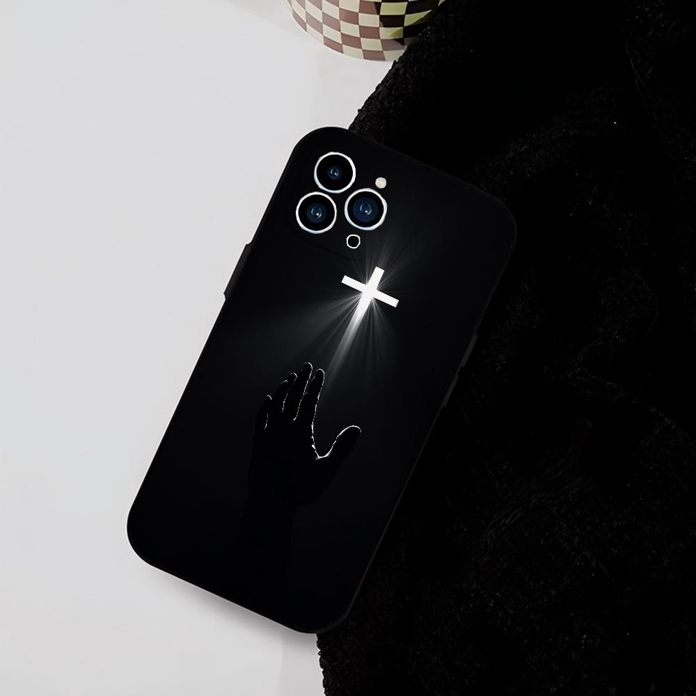 Son Of God Jesus Cross Holy Light Phone Case Silicone Soft For IPhone 16 15 14 13 12 11 Plus Pro Max Plus