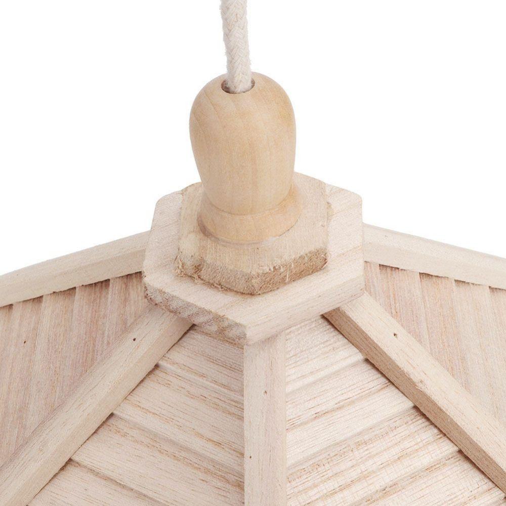 Durable House Shape Bird Feeder House Hanging Wooden Pet Feeder Box Bird Food Dispenser Balcony