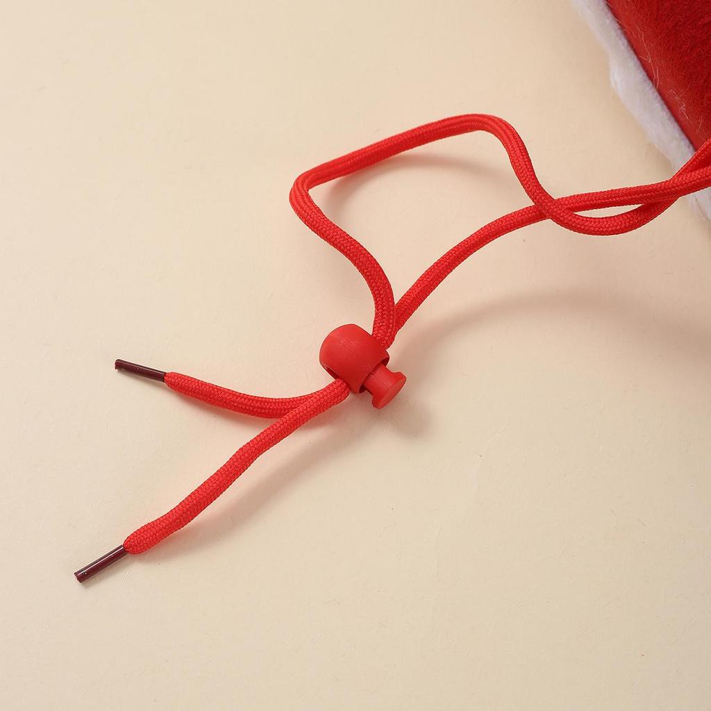 Christmas Red Denim Frayed Edge Santa Hat for Holiday Performances