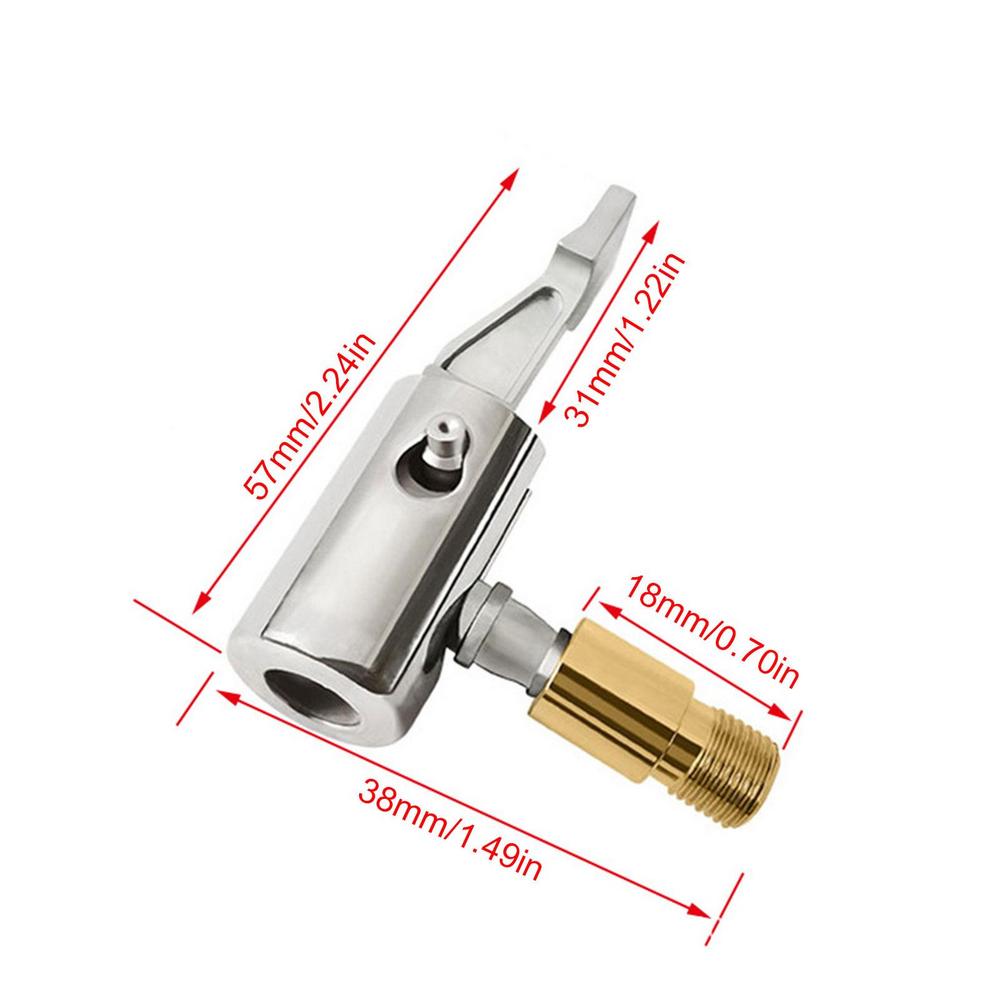 Inflation Valve Adapter Quick Connector Car Tire Air Chuck Air Compressor Tire Inflator Attachment Zinc Alloy Adapter Connector
