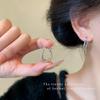 Korean Wound Metal Ear Buckle Women's Niche Cold Wind Silver Earrings Trendy Personality Ears