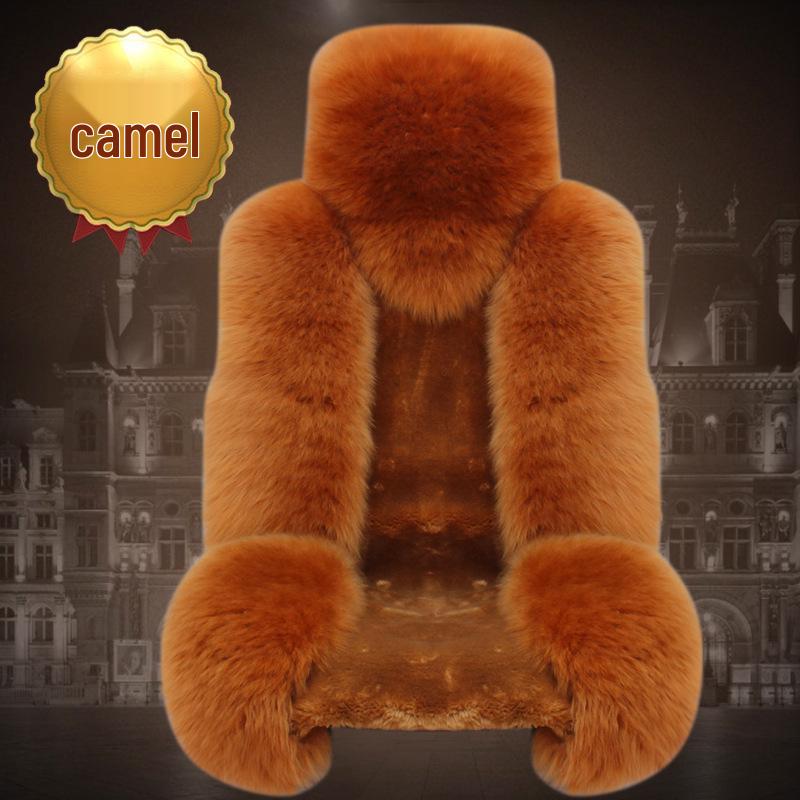 One-Piece Wool Car Seat Cushion - Plush Fur Winter Pad