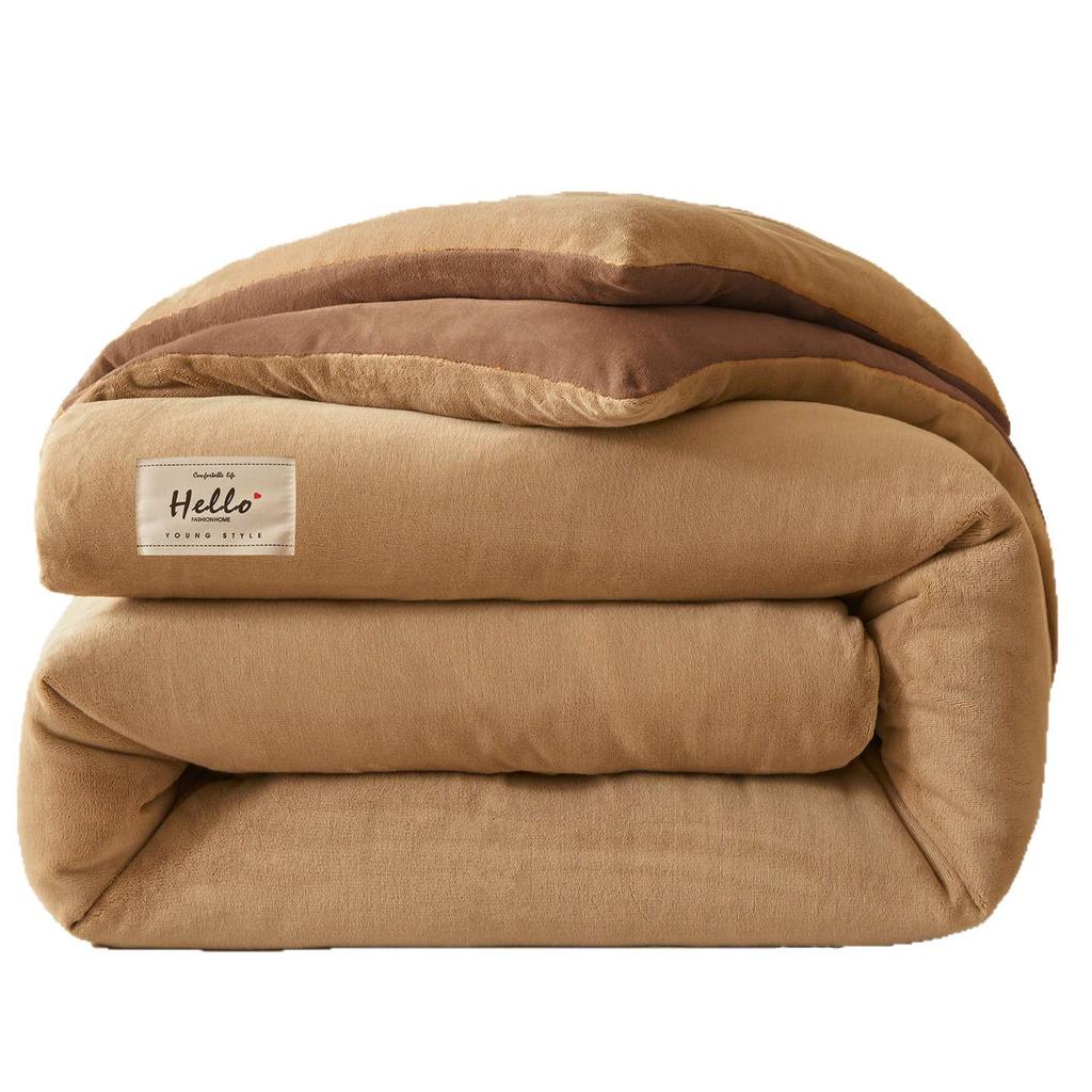 Edredón de Forro Polar de Doble Cara de Terciopelo de Leche - Grueso, Cálido, Edredón de Forro Polar Coral para Todas las Estaciones para Dormitorio