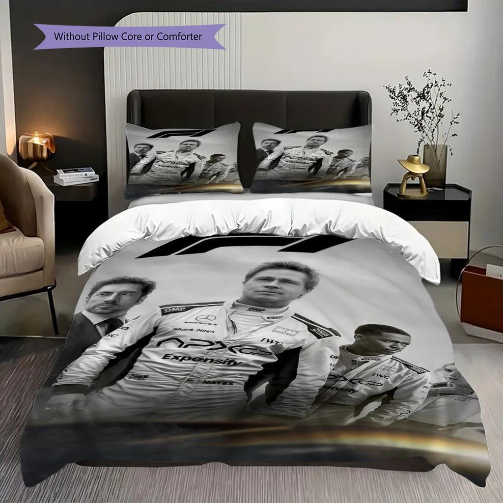 Formula 1 Movie Threepiece Set 1 Duvet Cover 2 Pillowcase Without Core Soft And Comfortable Duvet Cover And Pillowcase