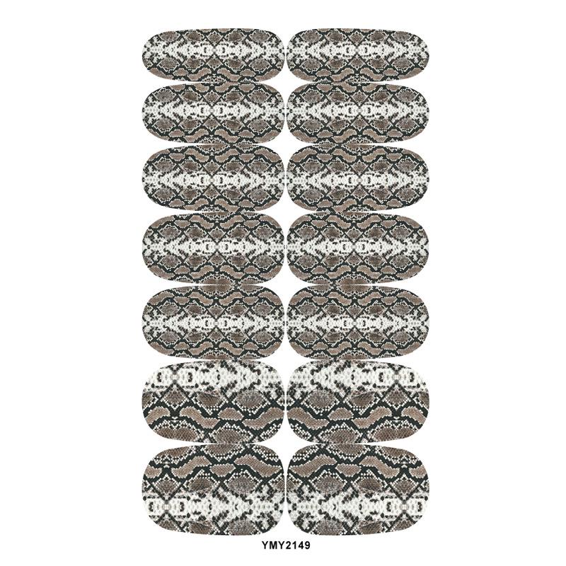 Snake Pattern Waterproof Nail Stickers, European & American Style, Long-Lasting Decals (YMY2141-2151)