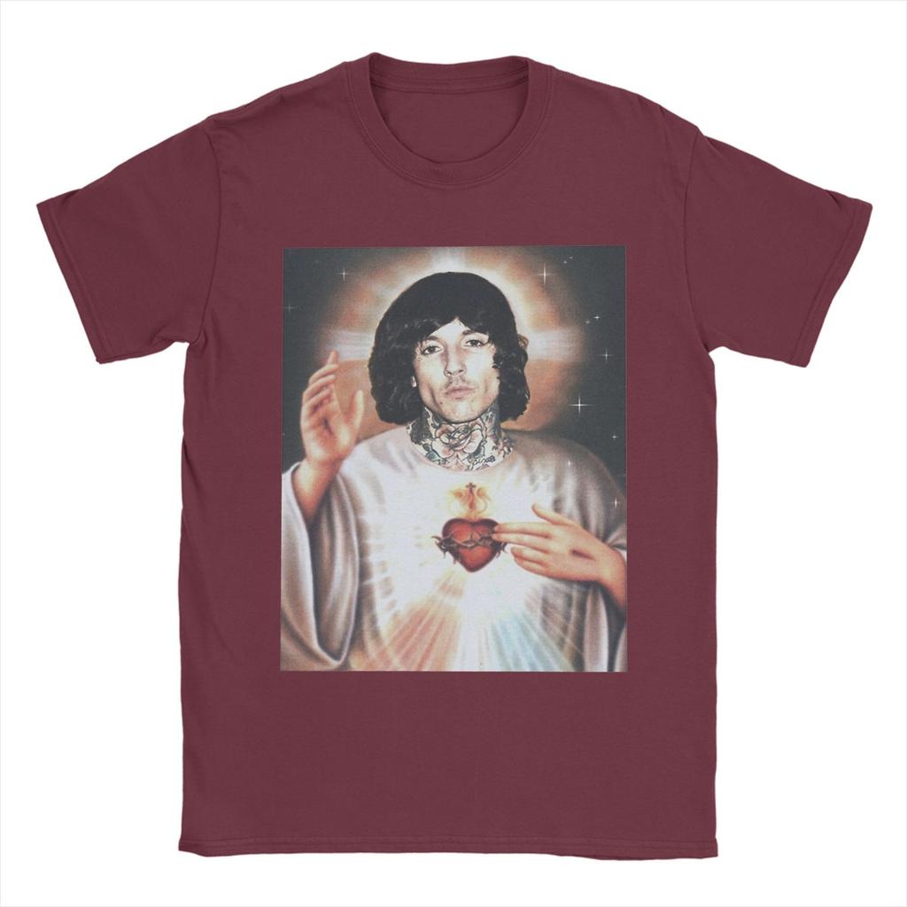 Saint Oli Sykes Brings Me the Horizons BMTH T-Shirt für Herren, tolles T-Shirt aus reiner Baumwolle, Kurzarm, Größen 4XL und 5XL