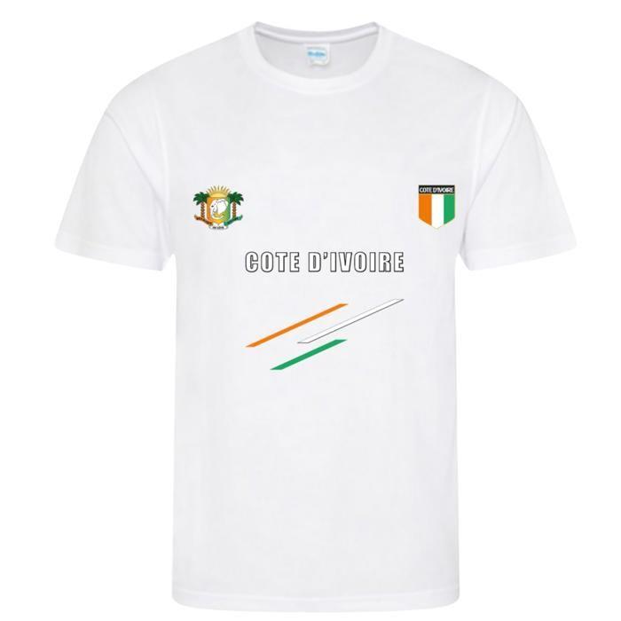 Ivory Coast White Football Kit for Kids - Shorts and Jersey - White