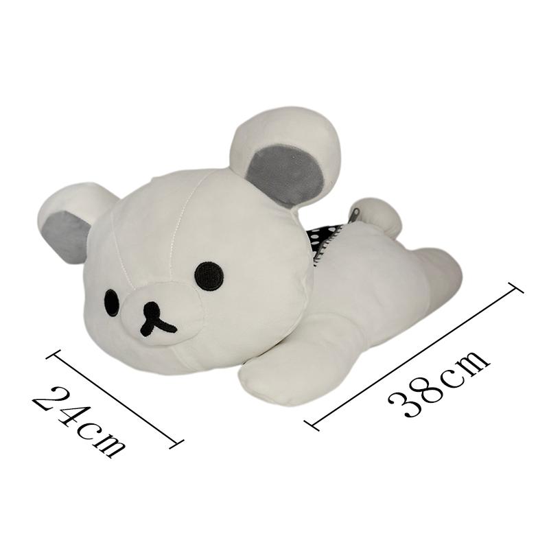 Lying White Rilakkuma Plush Doll Cartoon Bear Toys Kawaii Room Decor Toy Teddy Bear Korilakkuma Stuffed Doll Accompany Sleep Toy