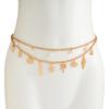 Mehrlagige Seestern Muschel Taillenkette Trendige Imitationsperle Sexy Bikini Goldfarbene Bauchkette für Frauen Mädchen Körperschmuck Geschenke