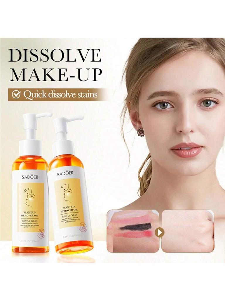 1PC Grapefruit Makeup Remover, 150ml Makeup Remover Soft And Non Stimulating Deep Cleansing Easy To