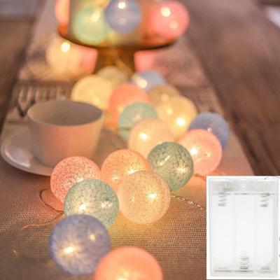 10/20/30 LEDs Lichterketten Baumwollfaden Kugeln Heimdeko Lampe für Party Hochzeit Farbige Lichterkette Weihnachtsdekorationen