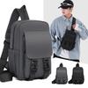 Men's Versatile Chest Bag: Stylish Multi-Functional Crossbody Backpack for Daily Commute and Short-Distance Travel.
