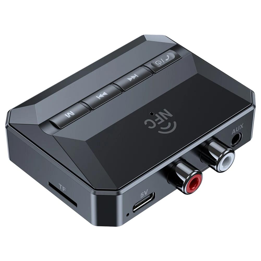 NFC Bluetooth 5.3 Audio Receiver 3.5mm AUX R/L RCA Stereo Lossless HIFI Music Wireless Adapter USB U-Disk Play Remote Control