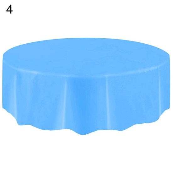 Plastic Waterproof Large Wedding Party Disposable Circular Table Cloth Cover