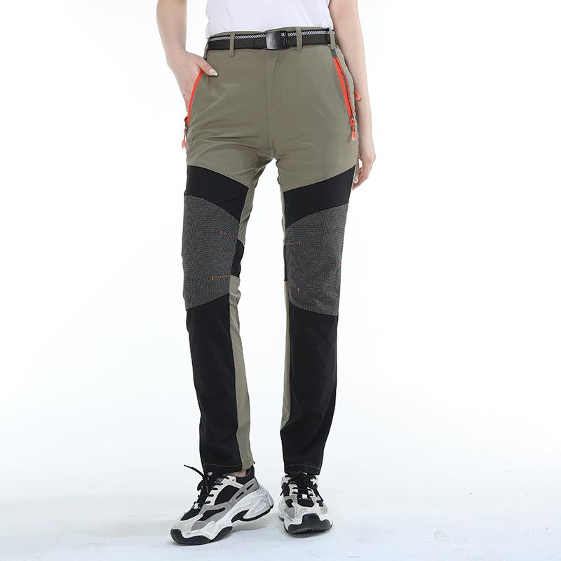 

Весенне-осенние женские модные уличные эластичные брюки больших размеров S ~ 3XL, тонкие спортивные брюки, повседневные свободные быстросохнущие брюки M хаки