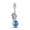 Copper Metal Plated Authentic Original Charm Bead Components Blue Ocean Devil Fish Moon Stars Bead Components Compatible With Bracelet High Quality