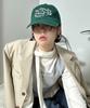 Yunibeoseugameonteu Universe Lettering Washed Ball Cap_Green