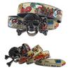 Cintura in Pelle con Teschio Graffiti e Strass: Stile Europeo e Americano Versatile
