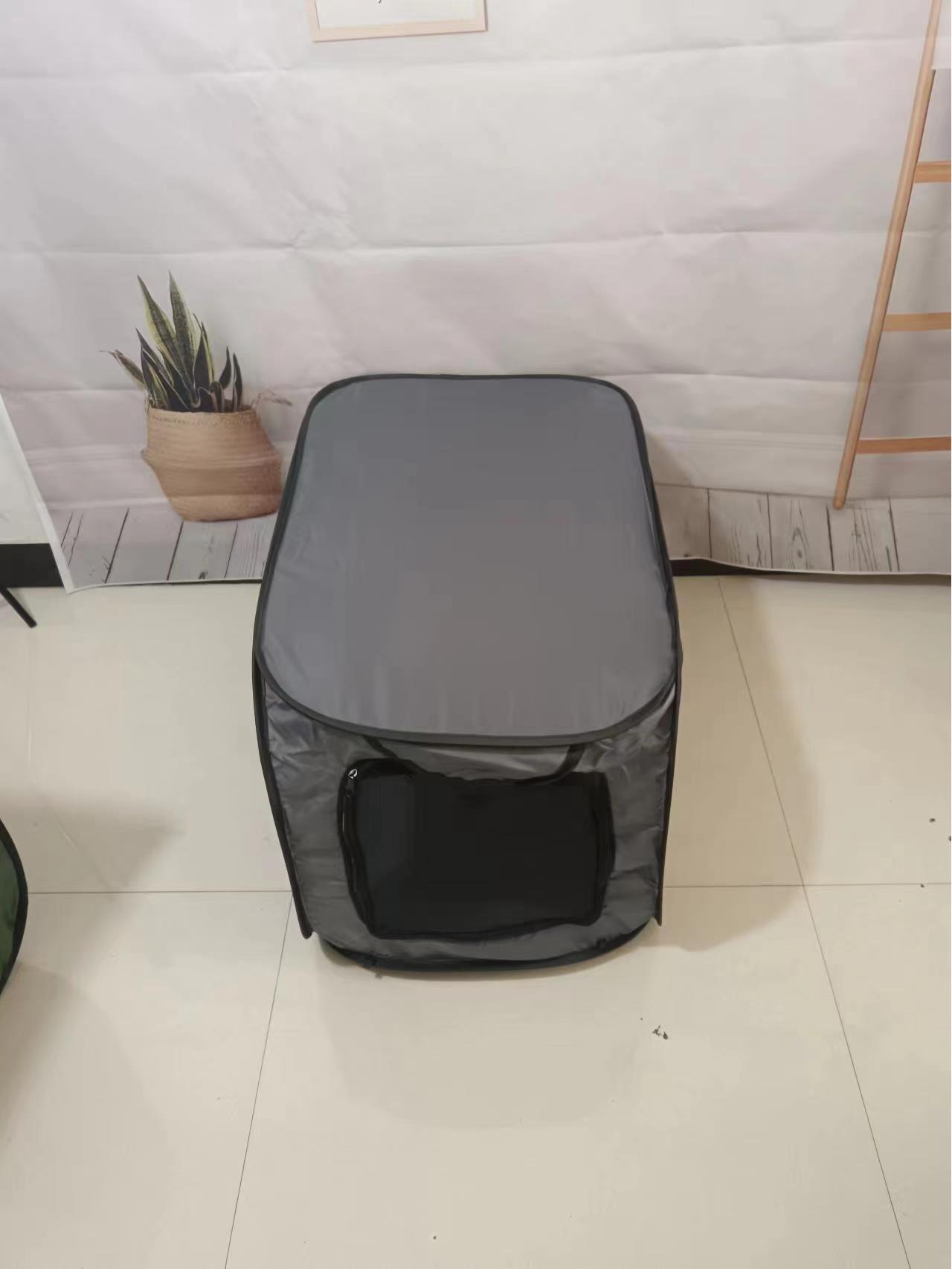 

Портативная складная маленькая лежанка для собаки - ткань Оксфорд, устойчивая к царапинам, подходит для клетки для питомца и автомобиля, бесплатное хранение 92x51x50 серый