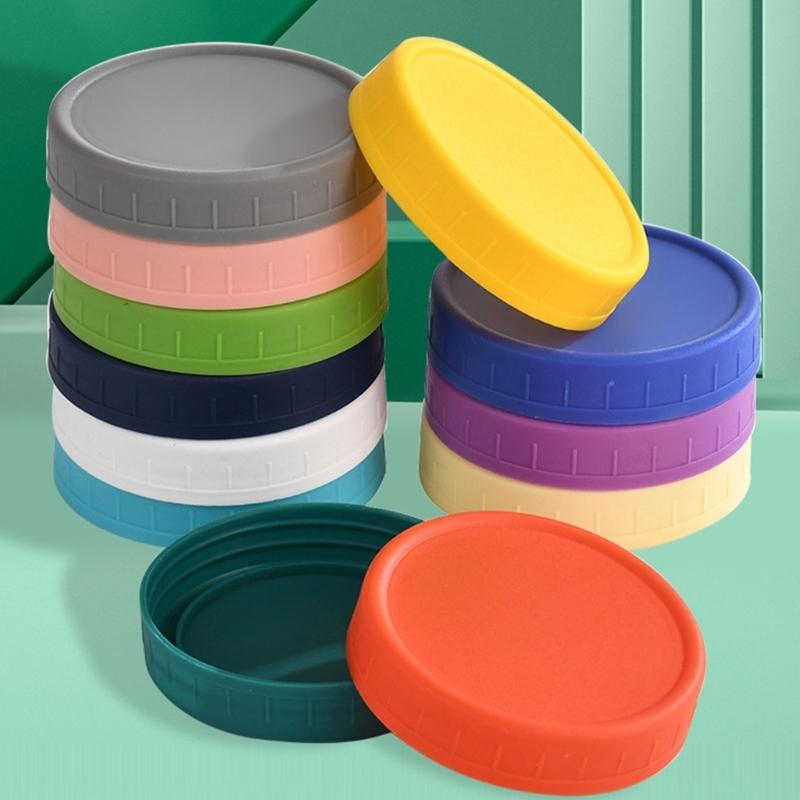 12er-Pack Praktische Kunststoff-Einmachglasdeckel 7CM Dicht Verschließbar Küchenorganizer Zubehör Einmachglasdeckel