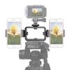 Multi-Angle Metal Base Tripod with Three Clip Heads for Mobile Phone Live Streaming