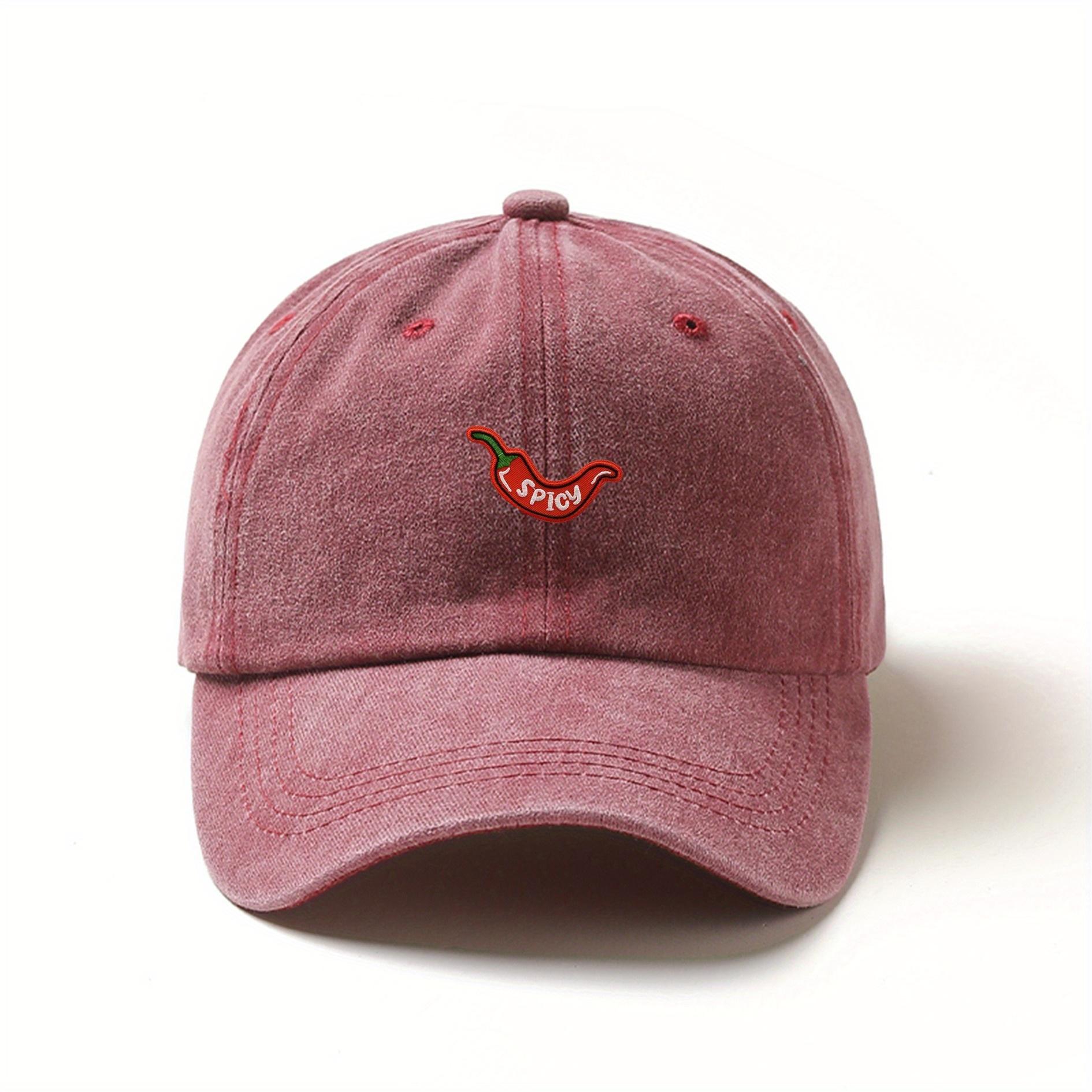 Exquisitely Embroidered Cartoon Designs Vintage Washed Baseball Caps Unisex Adjustable Duckbill Hatss One Size