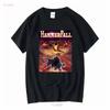 Vintage 2002 HammerFall T Shirt Hearts On Fire Swedish Heavy Power Metal Band Merch Size L Long or Short Sleeves Vintage