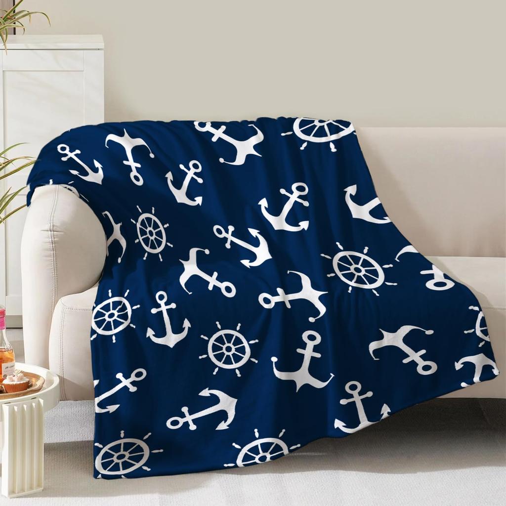 Anchor Digital Printed Blanket Flannel Blanket Office Travel Sofa Blanket Blanket