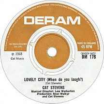 

7inch Record CAT STEVENS Lovely City When Do You Laugh DM178 Deram 1968 UK Pop Used