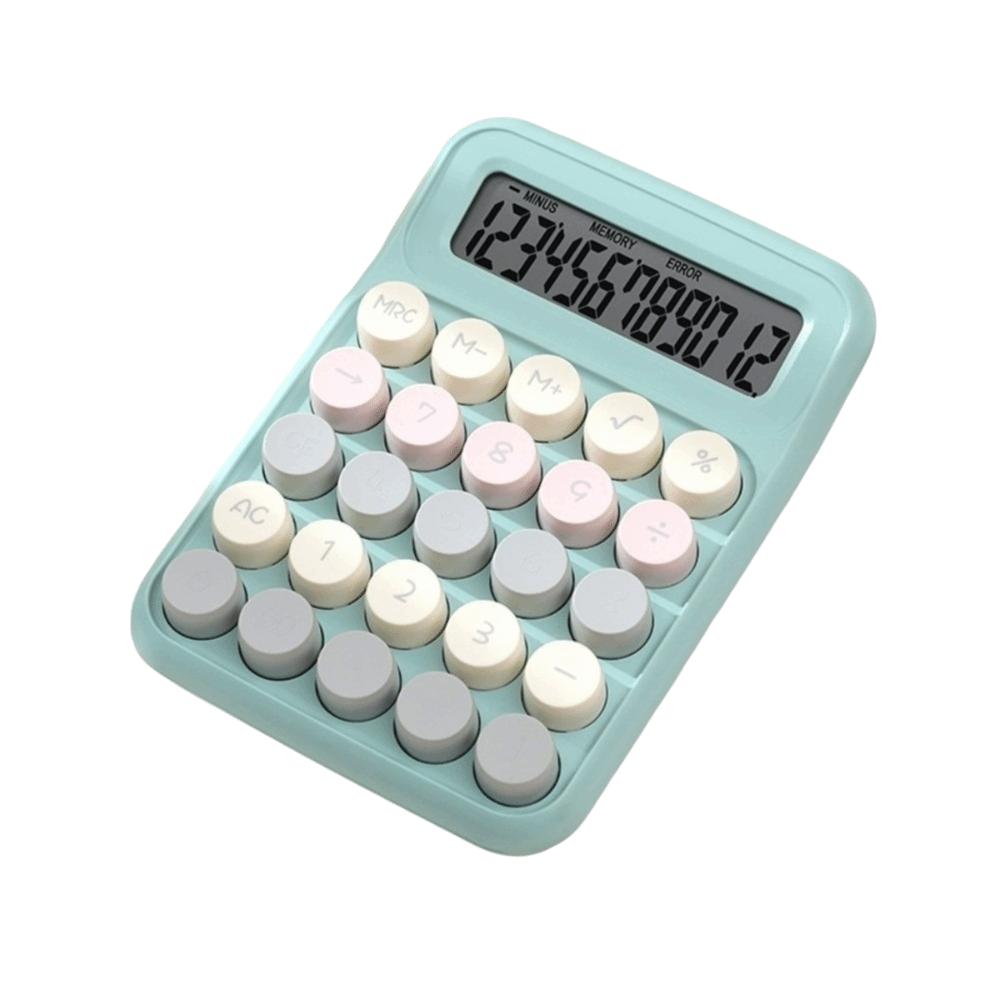 Large LCD Display Mechanical Key Calculator ABS Material Portable Calculator Home