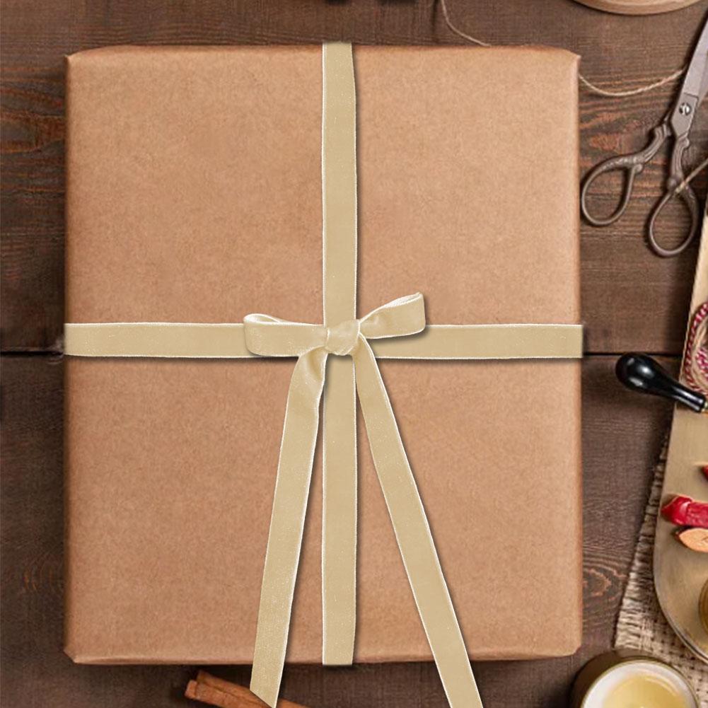 50 Yards Samtband einseitig Samtbänder Vintage Samtband Samt Weihnachtsband zum Geschenkschleifenbinden