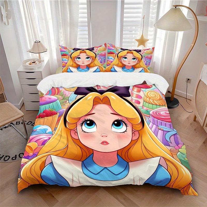 

3pcs set Candyland, Wonderland, Sweet print bedding quilt cover, soft and comfortable quilt cover suitable for bedroom and guest room03 135x200cm